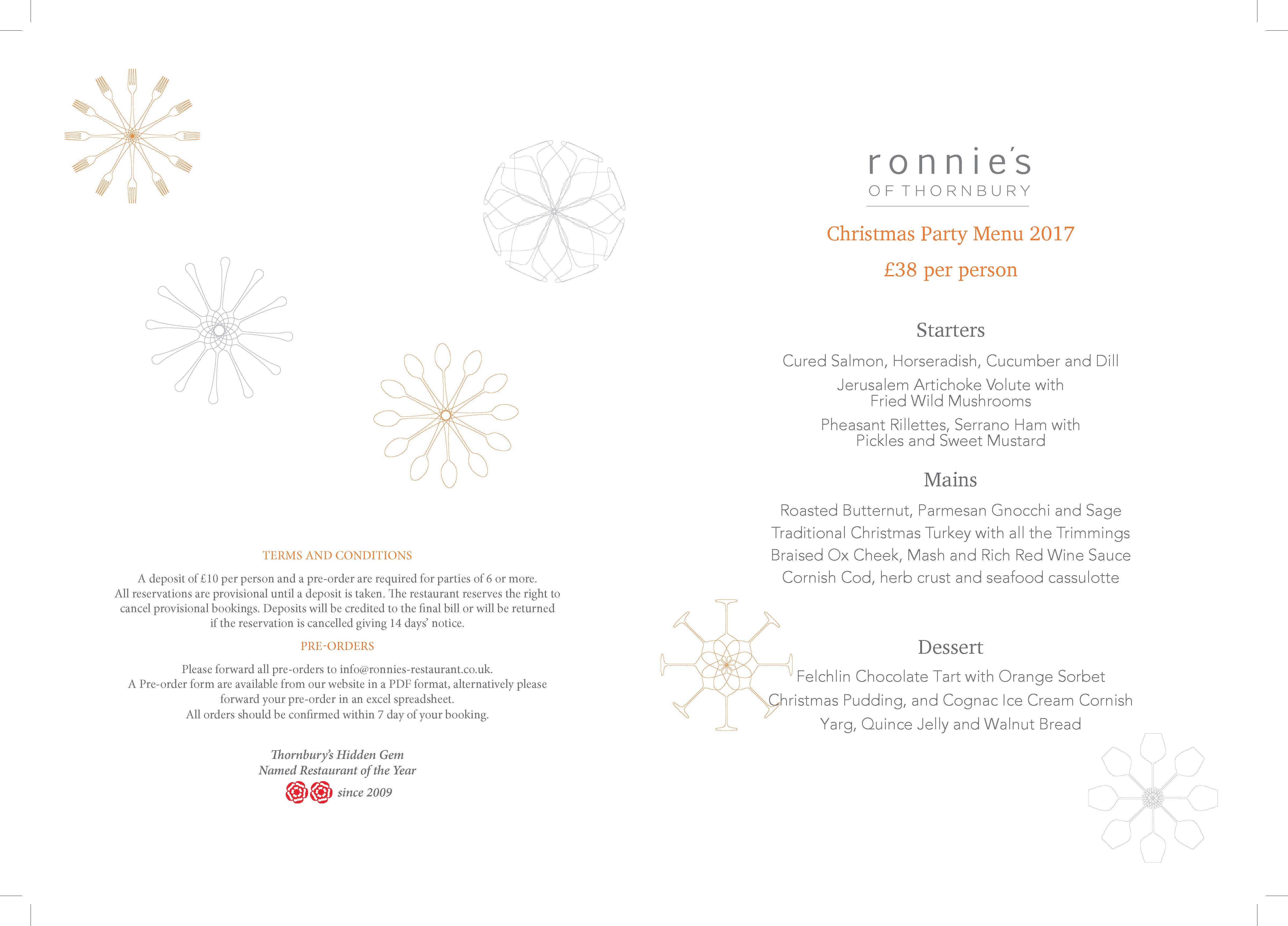 dinner menu format